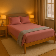 Premium Fitted sheet cotton 100% Double size 3pcs / single half 2pcs