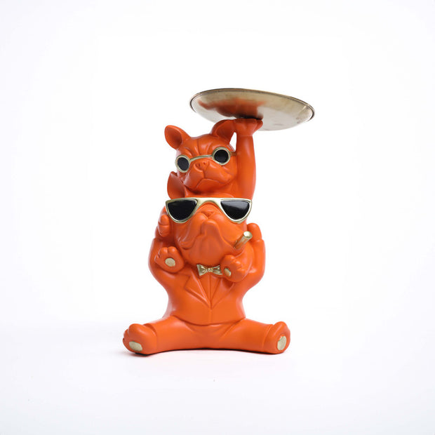 Resin art bulldog