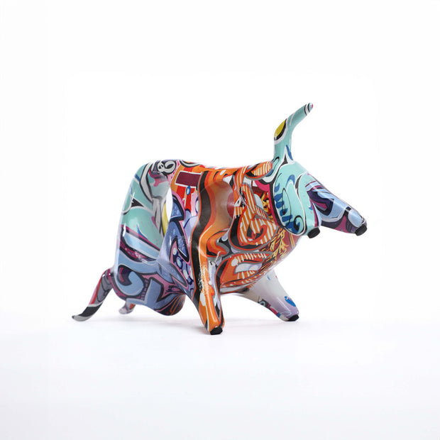 Resin ballon dog bull fight