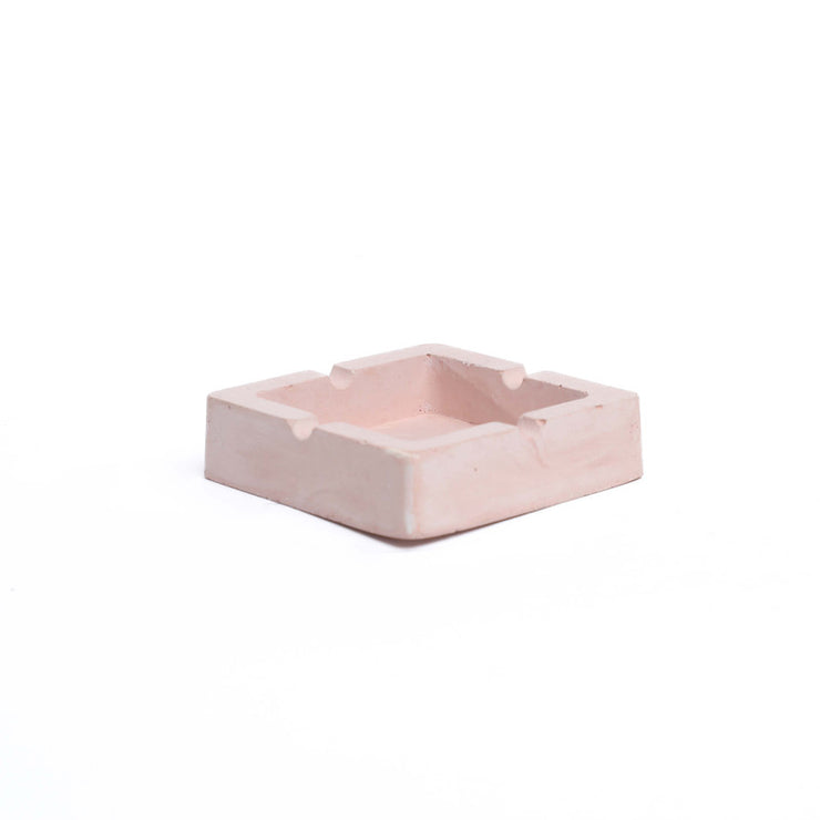 Concret square ashtray 9cm*9cm (Pink)