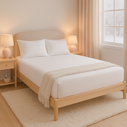 Premium Fitted sheet cotton 100% Double size 3pcs / single half 2pcs