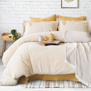 Cotton box - Pique bedspread embroidery set cotton 100% Double size 7pcs