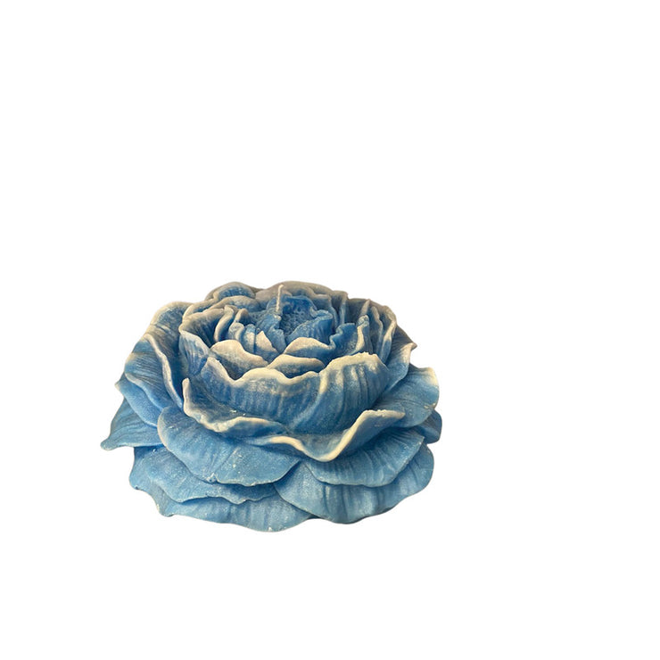 Candle big flower 14cm*14cm (blue)