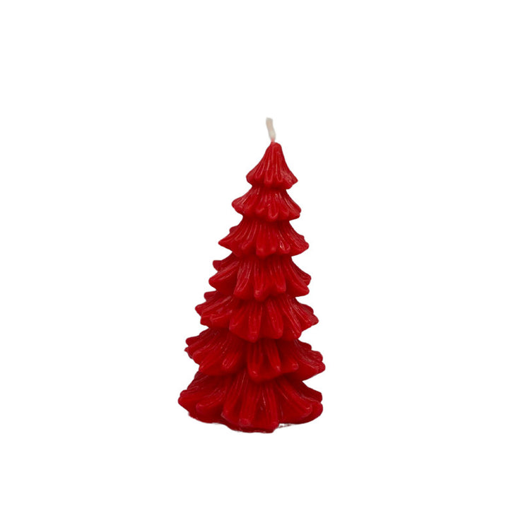 Candle christmas tree leaves 13cm*5cm (Red)