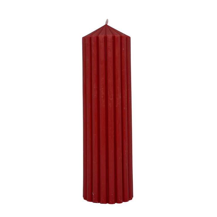 Candle rounded thik stripes 24cm*7cm (Bordo)