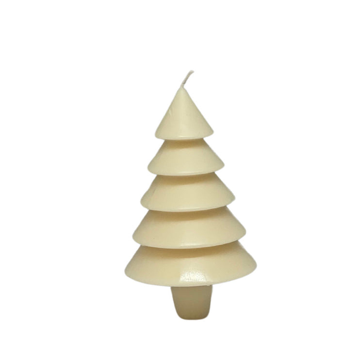 Candle rounded tree 13cm*7cm (White)