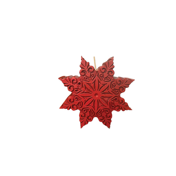 Candle Paraffin star 11cm*11cm (Red)