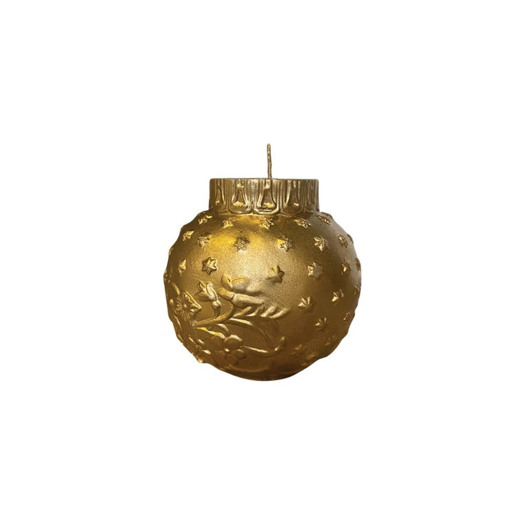 Candle paraffin christmas ball 10cm*9cm (Gold)