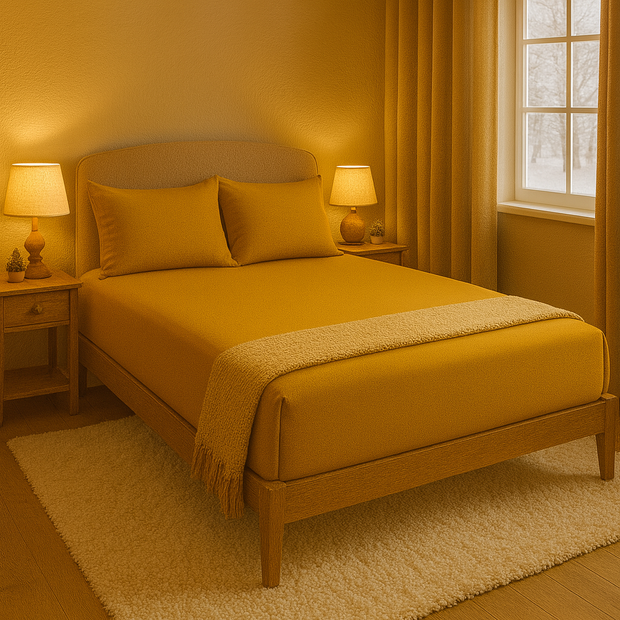 Premium Fitted sheet cotton 100% Double size 3pcs / single half 2pcs