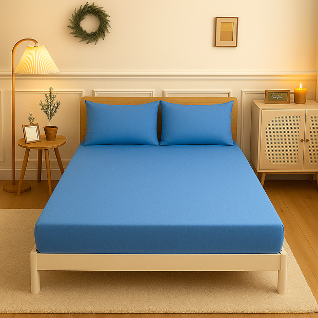 Fitted sheet cotton 100% Double size 3pcs / Single half 2pcs