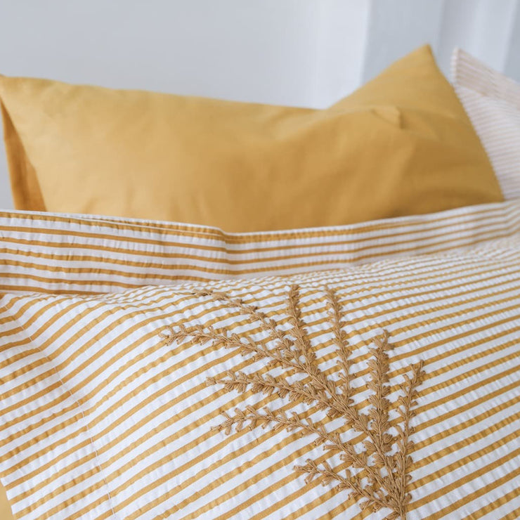 Cotton box - Pique bedspread embroidery set cotton 100% Double size 7pcs