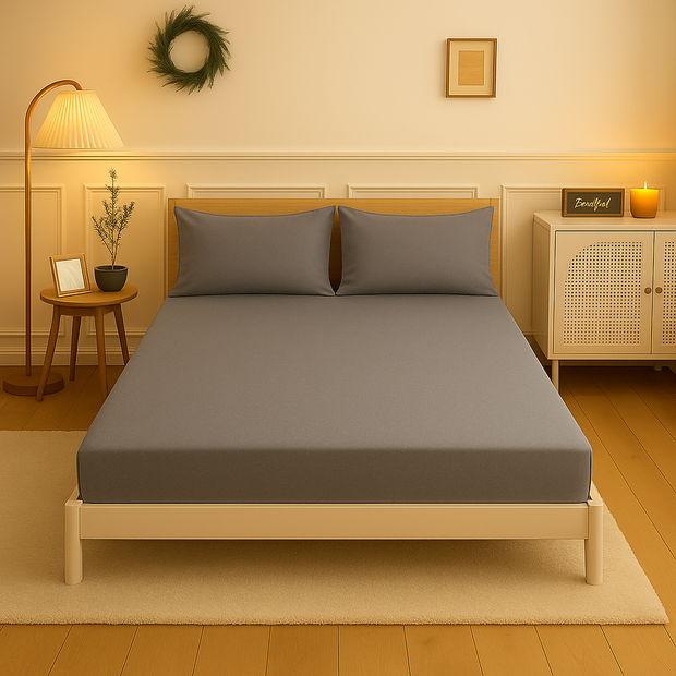 Fitted sheet cotton 100% Double size 3pcs / Single half 2pcs