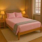 Premium Fitted sheet cotton 100% Double size 3pcs / single half 2pcs