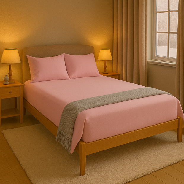 Premium Fitted sheet cotton 100% Double size 3pcs / single half 2pcs