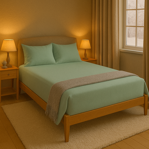 Premium Fitted sheet cotton 100% Double size 3pcs / single half 2pcs
