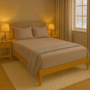 Premium Fitted sheet cotton 100% Double size 3pcs / single half 2pcs