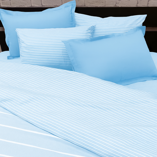Canon - FittedSheet 50% cotton 50% polyester strips collection single half size 2pcs