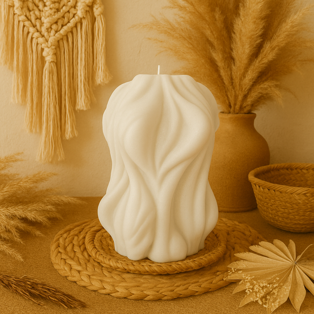 Paraffin round wavy Candle