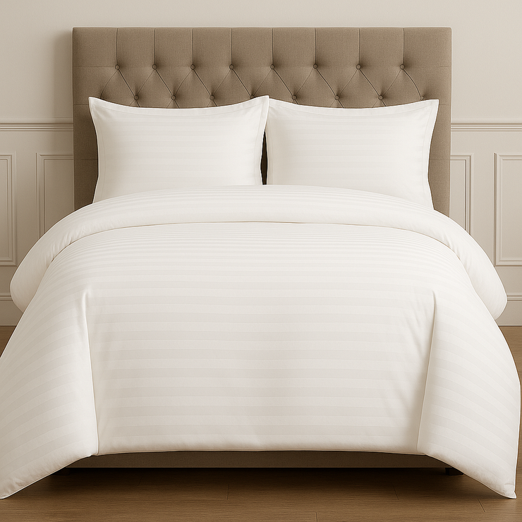 Bed Set cotton 100% plain double size 4pcs