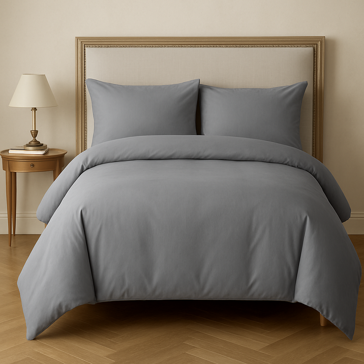 Bed Set cotton 100% plain double size 4pcs