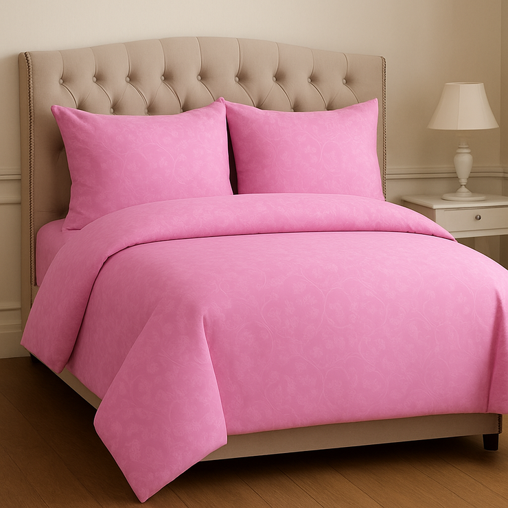 Bed Set cotton 100% plain double size 4pcs