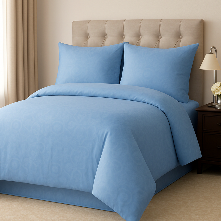 Bed Set cotton 100% plain double size 4pcs