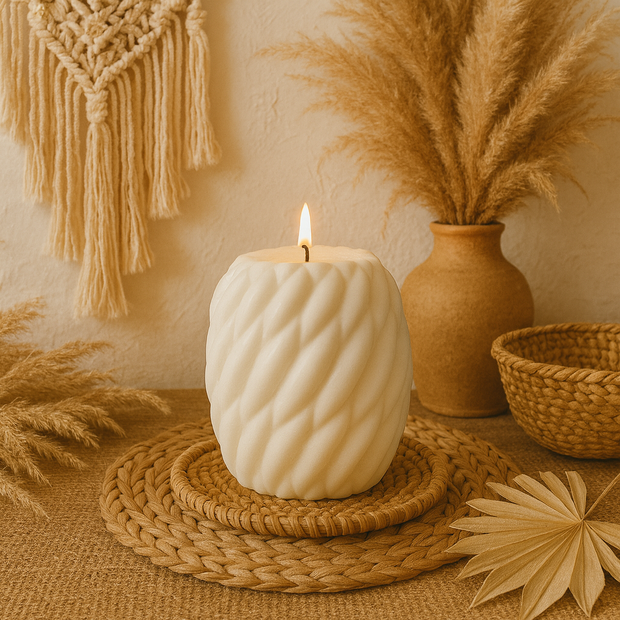 Zigzag soy wax scented candle