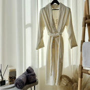 Bathrobe White dentelle cotton 100% (turkey)