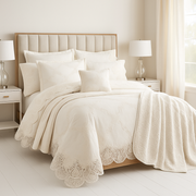 Pique bridal set cotton 100% king size 6pcs