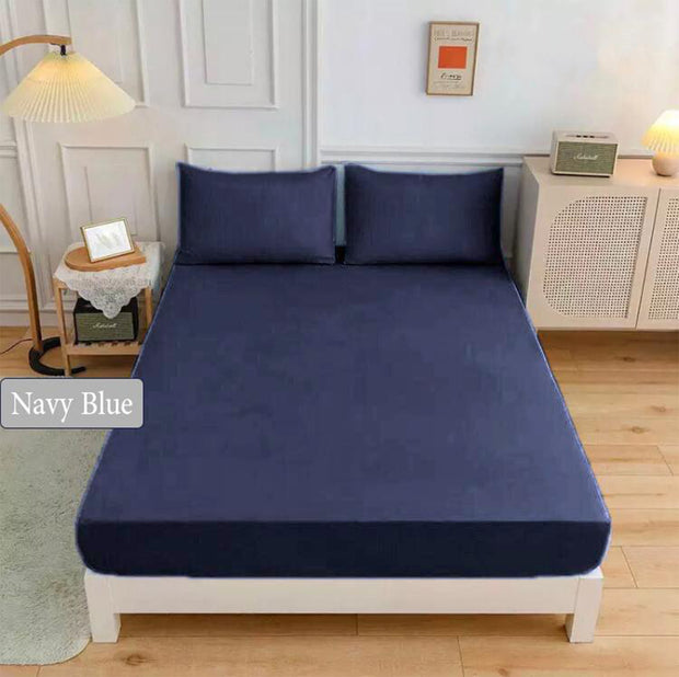 Fitted sheet cotton 100% double size 3pcs / single half 2pcs