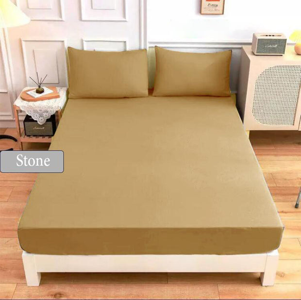 Fitted sheet cotton 100% double size 3pcs / single half 2pcs