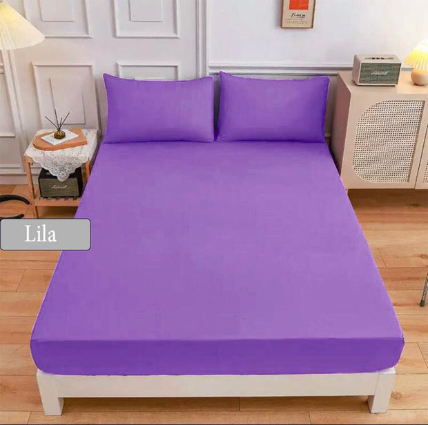 Fitted sheet cotton 100% double size 3pcs / single half 2pcs