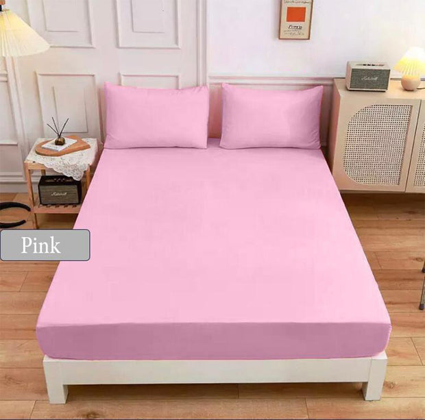 Fitted sheet cotton 100% double size 3pcs / single half 2pcs