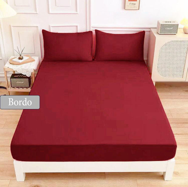 Fitted sheet cotton 100% double size 3pcs / single half 2pcs