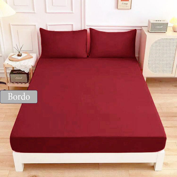 Fitted sheet cotton 100% double size 3pcs / single half 2pcs