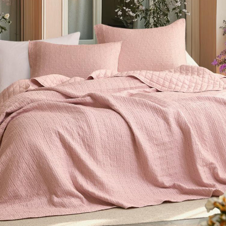 Bedspread Waffle Stonewash Double 3pcs / Single half 2pcs