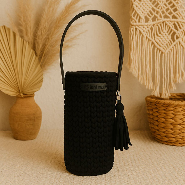 Bottle Holder with 2 coasters - Chrochet (hand made)