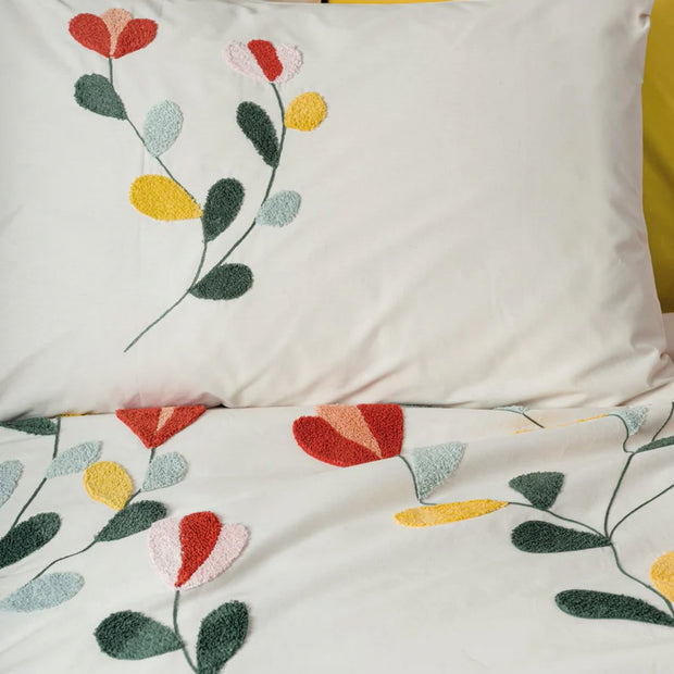 Cotton box - Embroidered Bed set cotton 100% Double size 6pcs