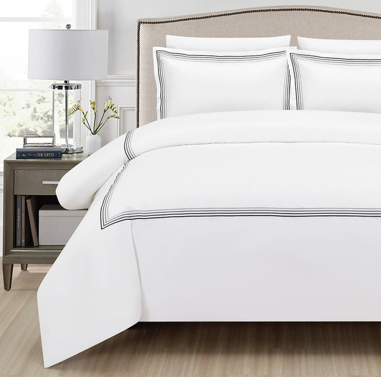 Bed Set cotton 100% embroidered collection king size 4pcs 210 threads