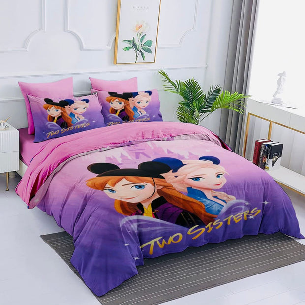 Comfort characters cotton 100% single size 4pcs