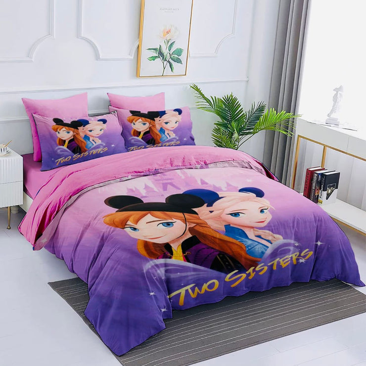 Comfort characters cotton 100% single size 4pcs