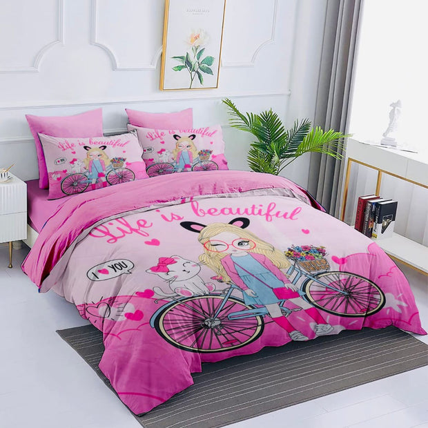 Comfort characters cotton 100% single size 4pcs