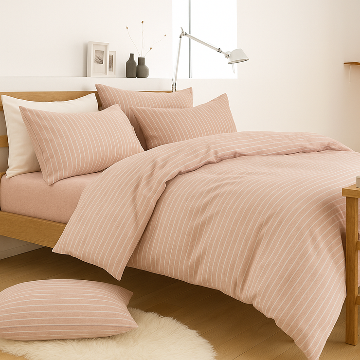 Canon - Bed Set cotton 100% strips collection double size 4pcs 180 threads