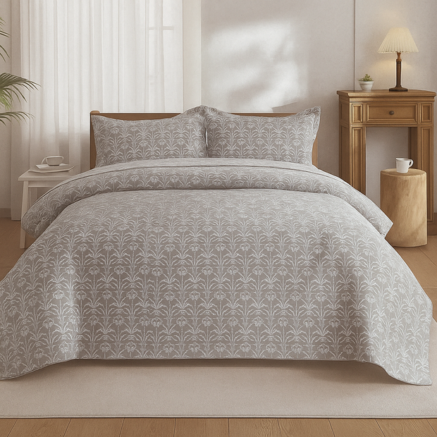Bedspread 100% polyester 3pcs 350GSM | King size