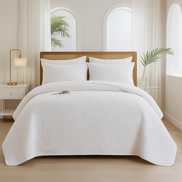 Bedspread 100% polyester 3pcs 350GSM | King size