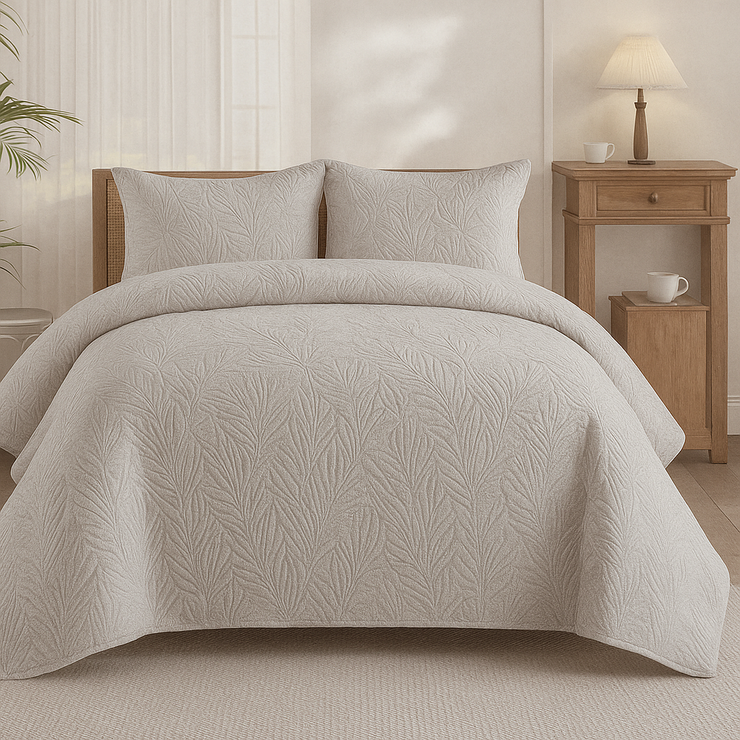 Bedspread Stonewash 100% cotton Jacquard 3pcs 120GSM
