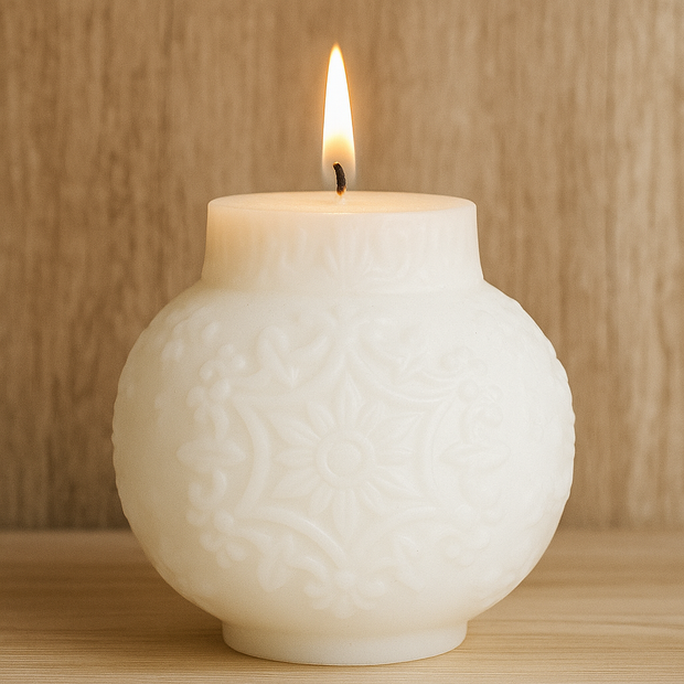 Paraffin Christmas ball candle