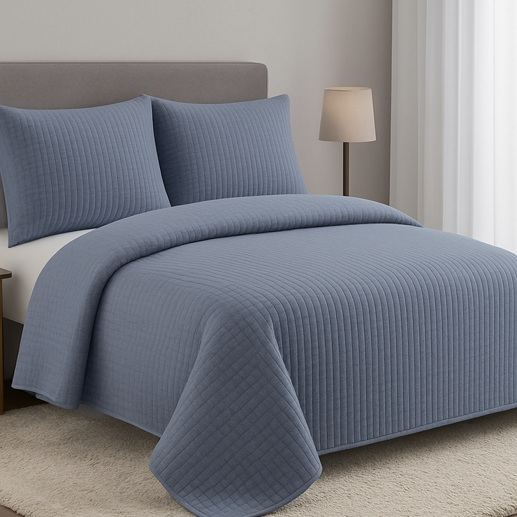 Bedspread Stonewash 100% cotton 3pcs 120GSM